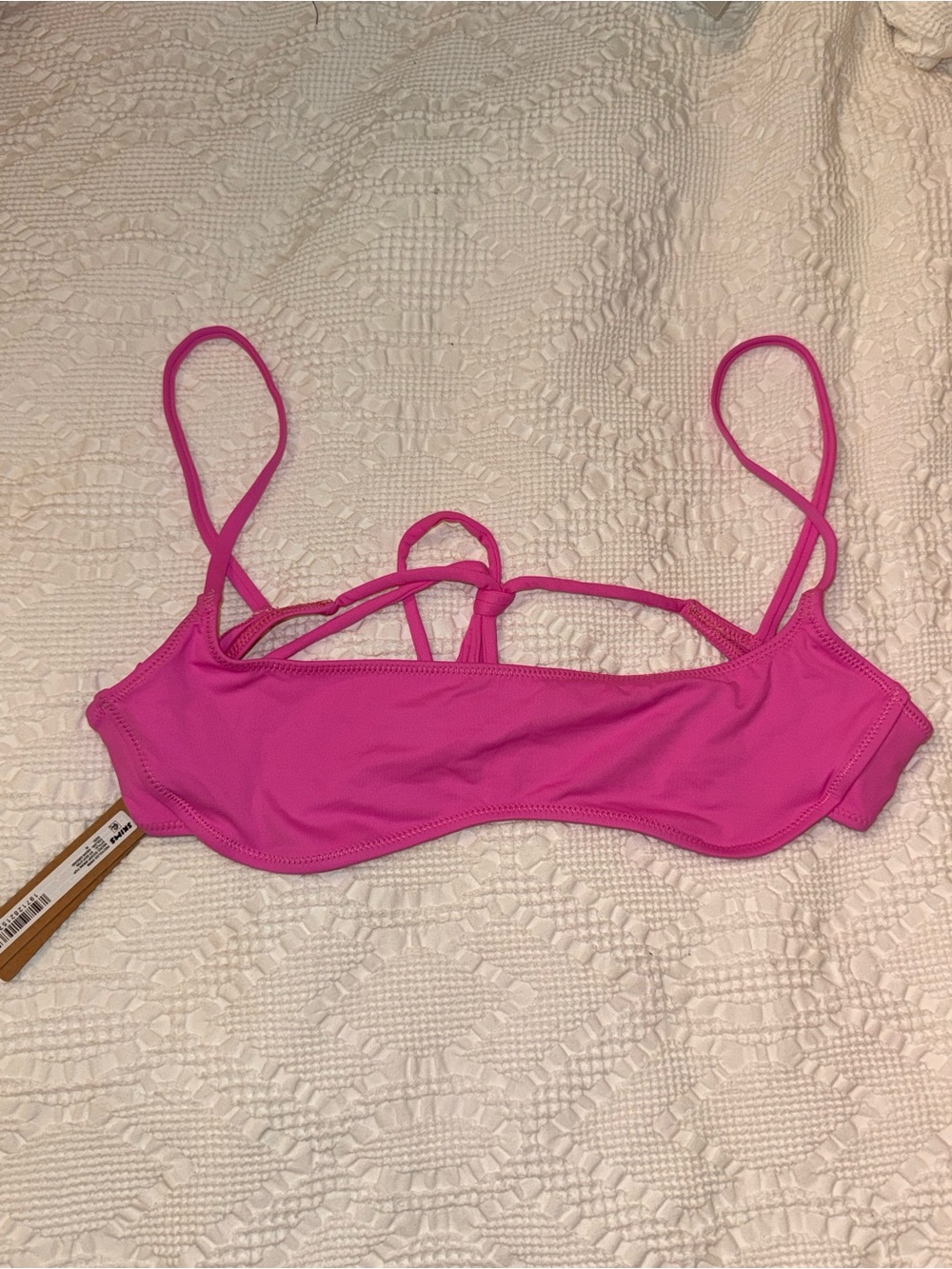 SKIMS Bright Hot Pink Strappy Bikini Top